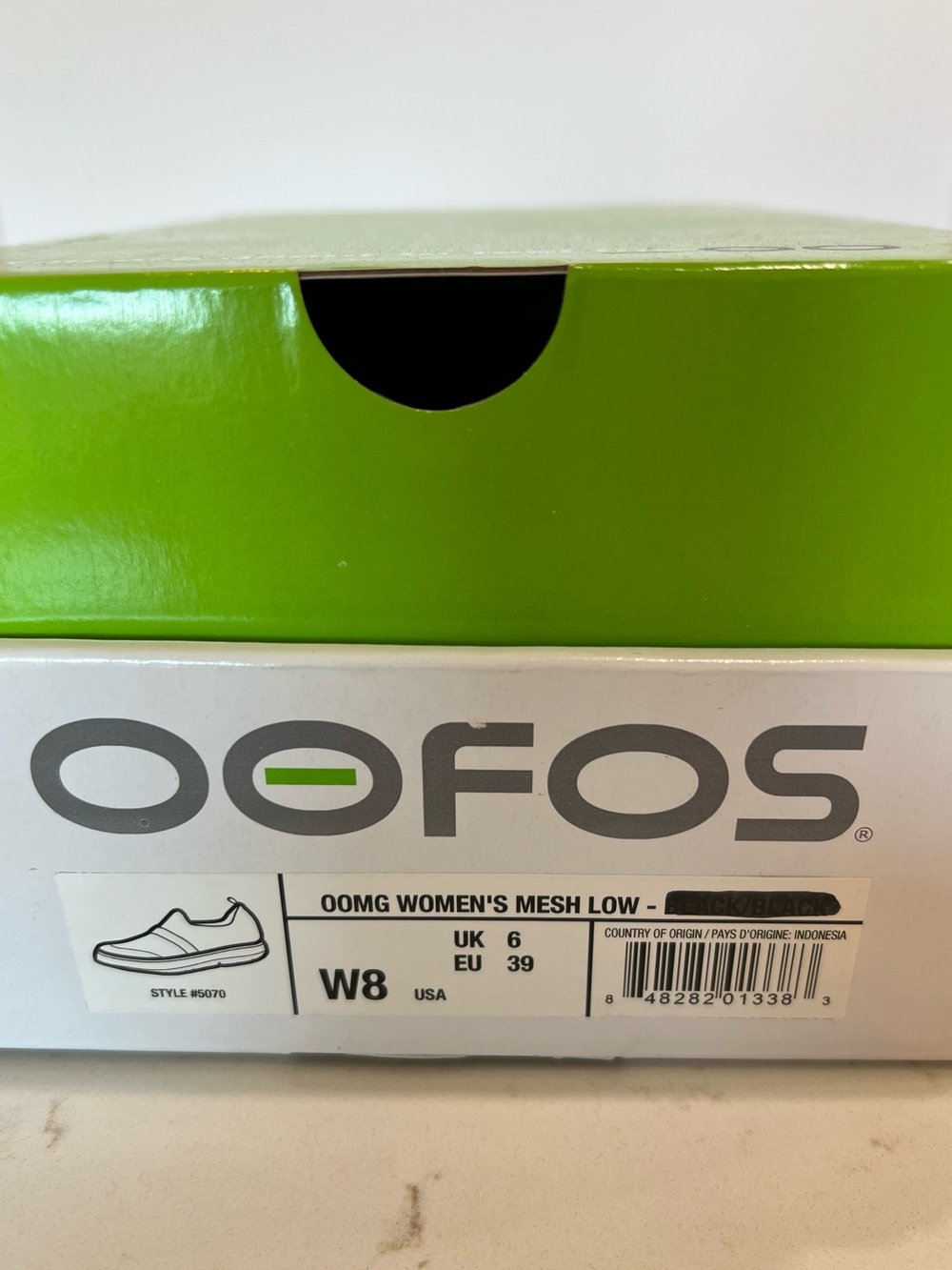 OOFOS OOMG Mesh Low Recovery Slip-On Sneakers Gray White Women’s Size 8 #5070 - Picture 10 of 12